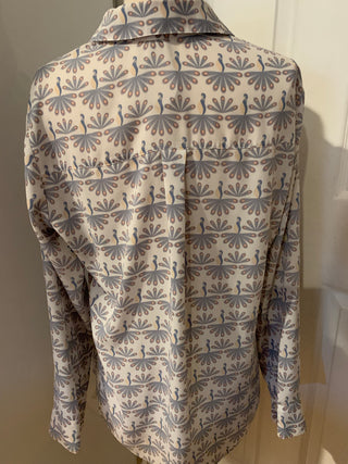 Express geometric patterns blouse sz L