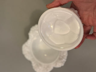 Milk Glass Cabbage Covered Dish Portieux Vallerysthal White Opaline