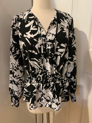 Alfani lg sleeve blouse sz L