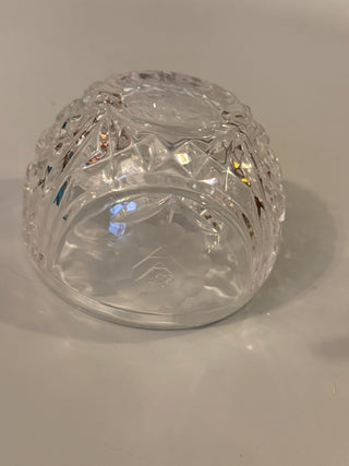 vintage crystal pear-shaped lidded dish