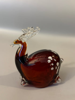 Murano Style hand-blown art glass Sika deer