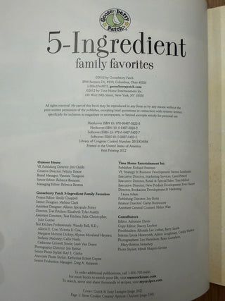Gooseberry Patch “5-Ingredient Family Favorites” Cookbook - Softcover