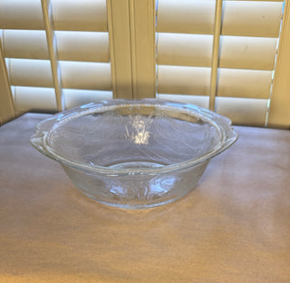 Vintage Clear Glass Serving Bowl