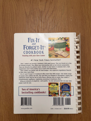 Vintage 2001  Fix-It and Forget-It Cookbook (Comb-Bound)