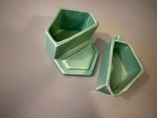 1930s  Tudor Pottery Nesting Sugar & Creamer Set