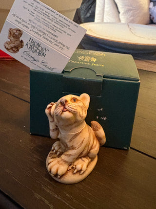 Vtg. Harmony Kingdom "Orange Crush" tiger - 2000 --