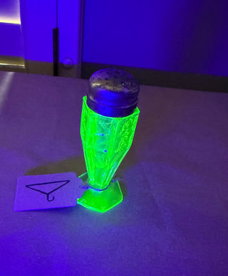 Green Uranium Glass Shaker 'As Is'