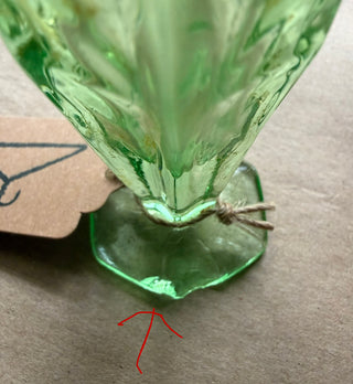 Green Uranium Glass Shaker 'As Is'