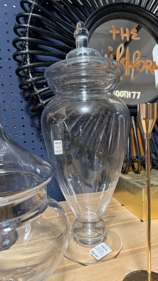 Vtg Large Apothecary Candy Jar w Lid