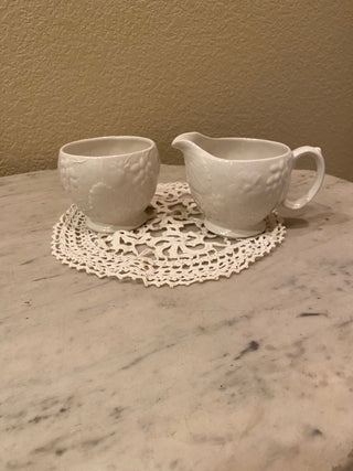 Vtg Burleigh open sugar bowl and creamer England