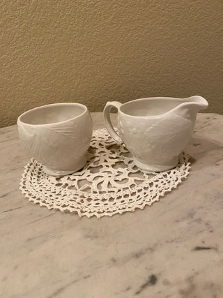 Vtg Burleigh open sugar bowl and creamer England