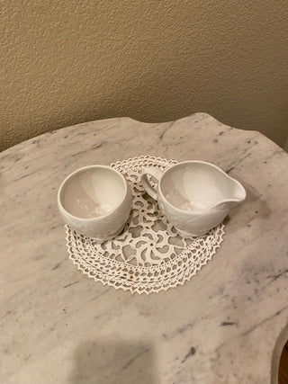 Vtg Burleigh open sugar bowl and creamer England