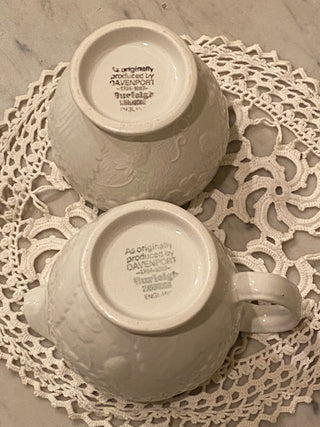 Vtg Burleigh open sugar bowl and creamer England