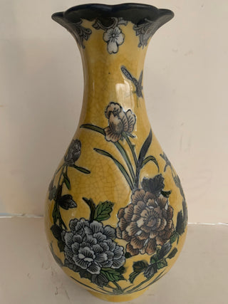 Vntg Flat back vase Brain Bros 12”