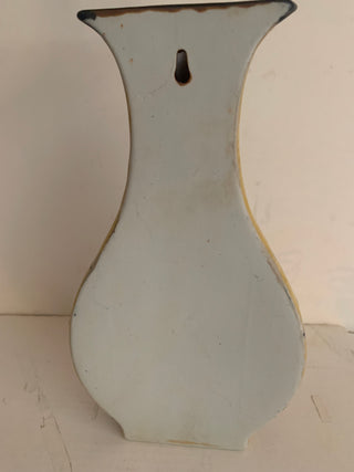Vntg Flat back vase Brain Bros 12”