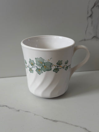 Vintage Corelle Callaway Green Ivy Coffee Mug | Vitrelle Glass