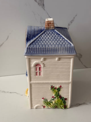 Vintage 1983 Avon Townhouse Ceramic Canister - Size “L” (Large)