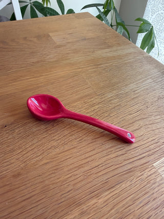 Small Ceramic Red Spoon