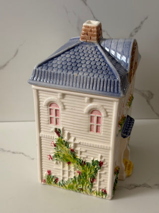 Vintage 1983 Avon Townhouse Ceramic Canister - Size “L” (Large)