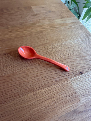 Small Ceramic Orange Spoon