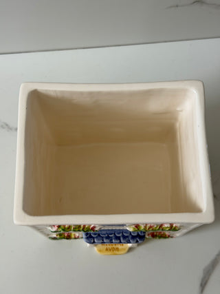 Vintage 1983 Avon Townhouse Ceramic Canister - Size “L” (Large)