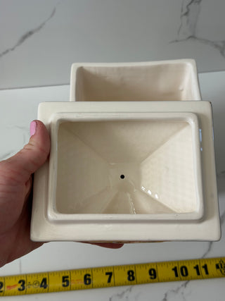 Vintage 1983 Avon Townhouse Ceramic Canister - Size “L” (Large)