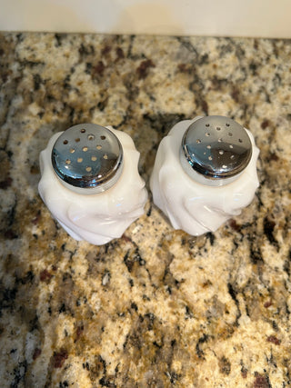 Milk Glass Salt and Pepper Shakers