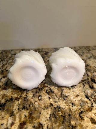 Milk Glass Salt and Pepper Shakers