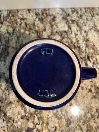 Cobalt Blue Mug with Horse  Rider