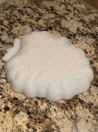 Milk Glass Grape Cluster Relish Dish