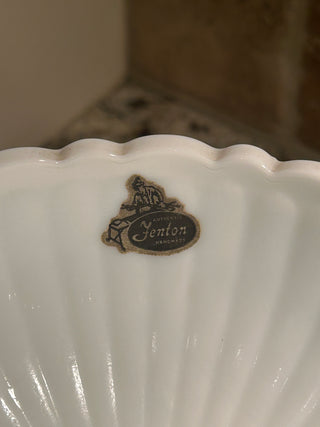 Milk Glass Cabbage Rose Open Compote