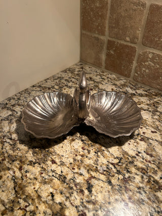 Vintage Silver Plated Swan Serving Dish