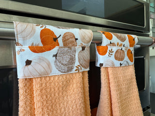 Hanging Kitchen Towel - Artistic Pumpkins