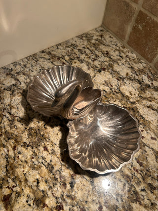 Vintage Silver Plated Swan Serving Dish