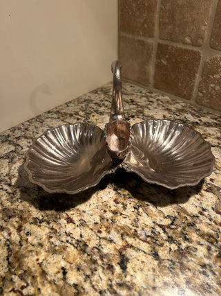 Vintage Silver Plated Swan Serving Dish