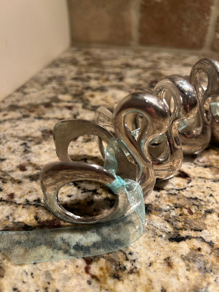 Silver Plated Swan Napkin Rings, Set of 6