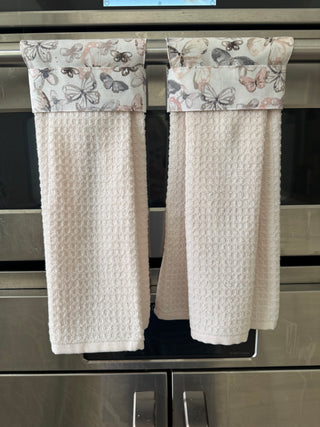 Hanging Kitchen Towel - Pastel Butterflies