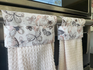 Hanging Kitchen Towel - Pastel Butterflies