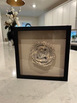 VINTAGE PAPER FLOWER WALL ART