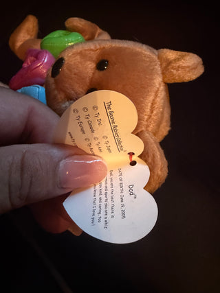 2005 Ty Beanie Babies DAD exclusive Purple "A" Bear w/tag