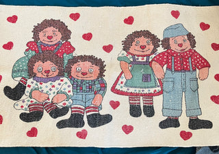 Vintage Raggedy Ann and Andy Wall Hanging