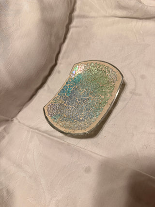 Glass Tray small Aqua