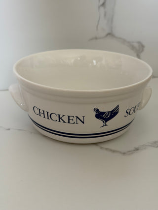 Vintage 1985 Ceramic Chicken Soup Bowl