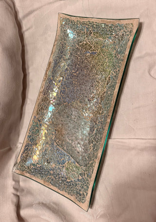 Glass Tray - Aqua mosiac