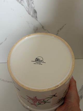 Vintage International China Co. “Terrace Blossoms” Stoneware Canister with Lid