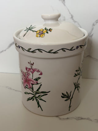 Vintage International China Co. “Terrace Blossoms” Stoneware Canister with Lid