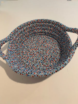 Handmade Rope Basket w/handles 10”