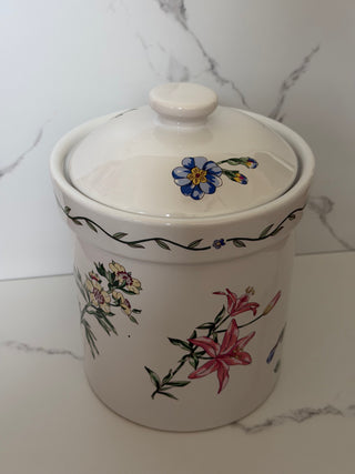Vintage International China Co. “Terrace Blossoms” Stoneware Canister with Lid