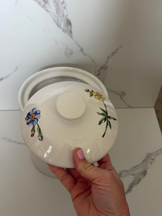 Vintage International China Co. “Terrace Blossoms” Stoneware Canister with Lid