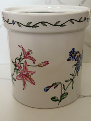 Vintage International China Co. “Terrace Blossoms” Stoneware Canister with Lid